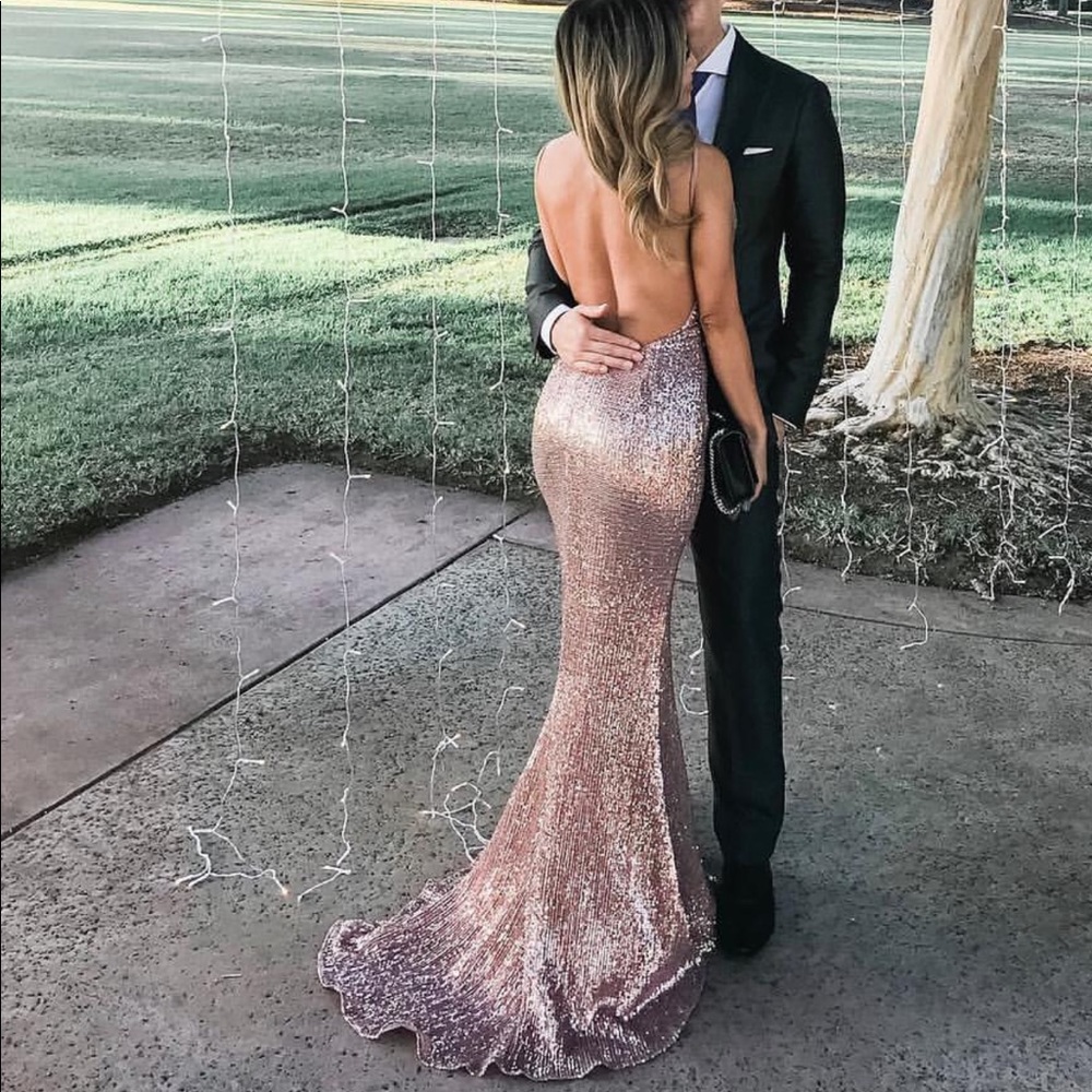 Abyss  by Abby champagne glitter dress